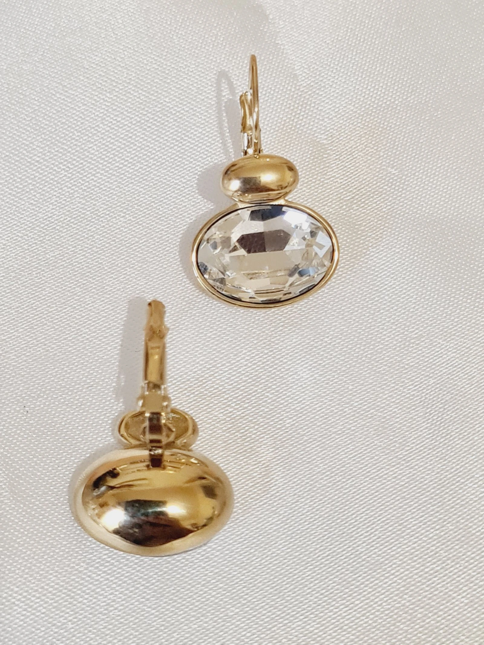 Gouden kristallen oorbellen – photo 3